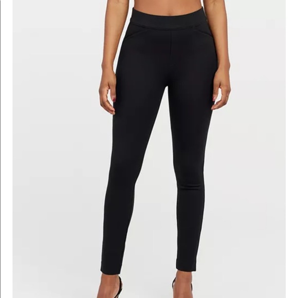 Spanx back-seam skinny ponte pants size xs in classic black - Picture 1 of 5
